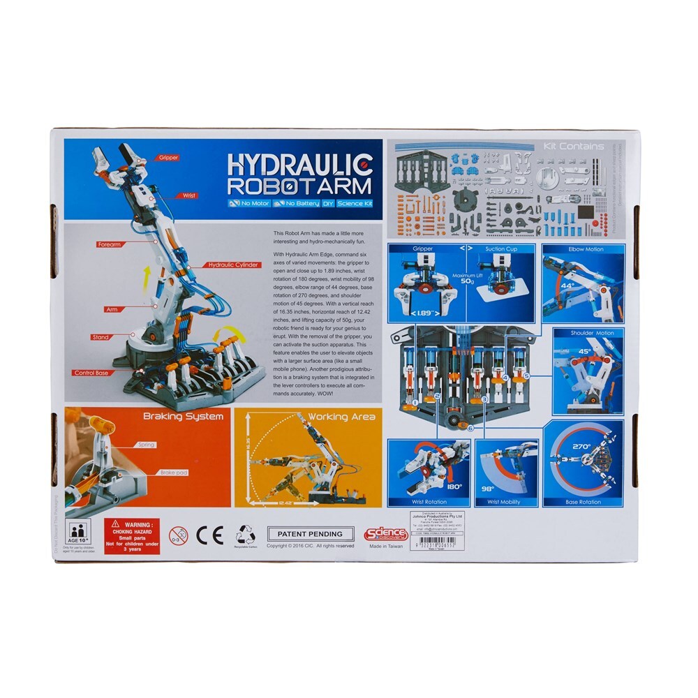 229pc Johnco Hydraulic Robot Arm System Kids Learning Toy 10y+