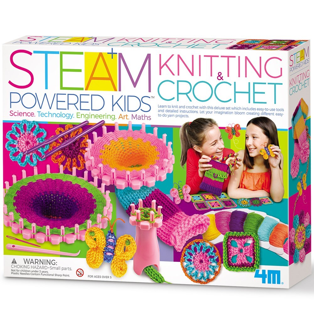 4M Steam Powered Kids/Children Knitting & Crochet 5y+