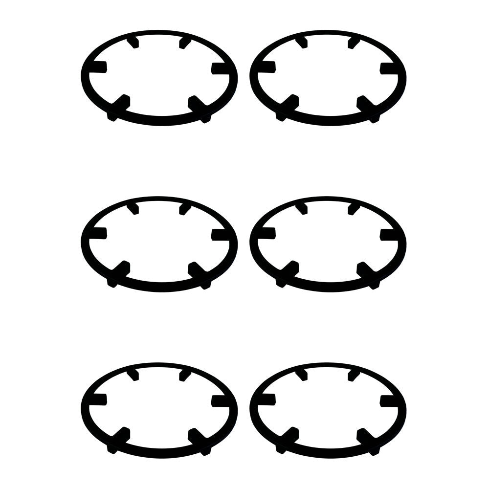 6PK Homeleisure Floor Saver Ring Surface Protector 30cm Black Garden
