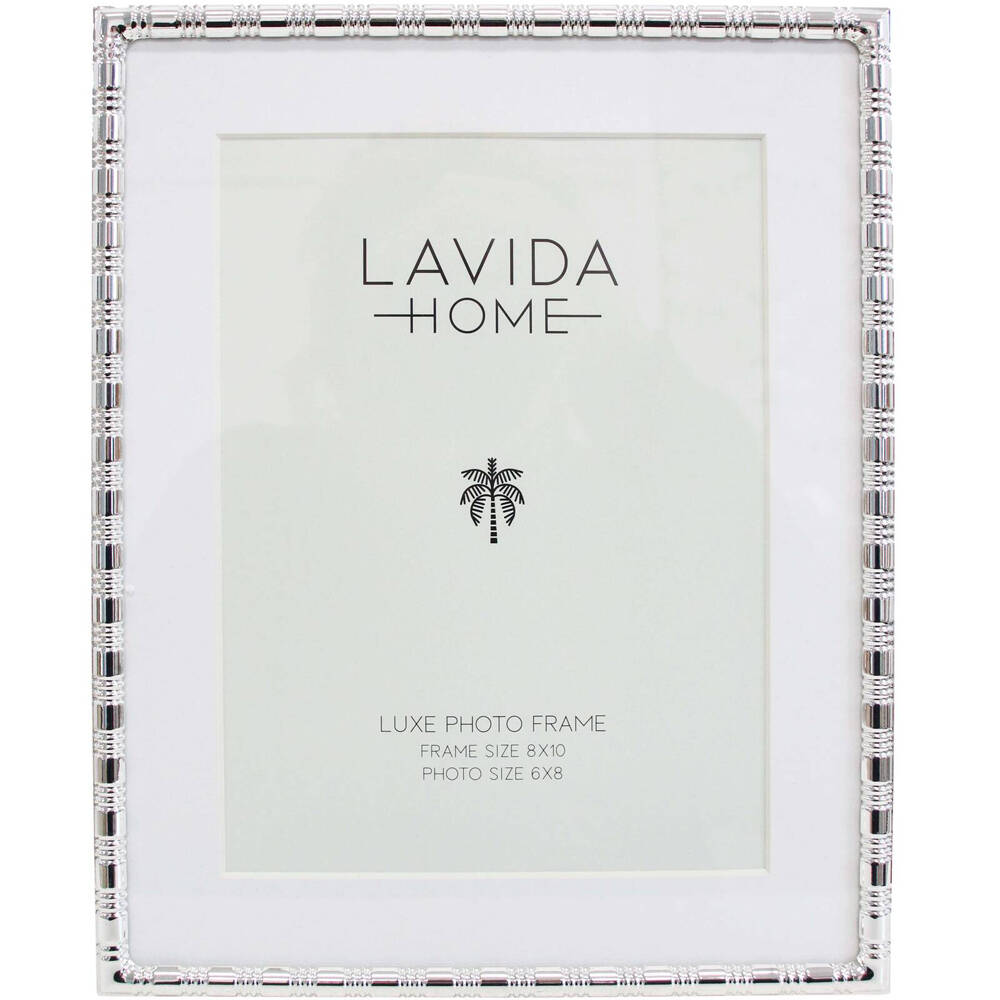 LVD Iron/Glass 8x10 Picture/Photo Frame Deluxe Home Decor Silver
