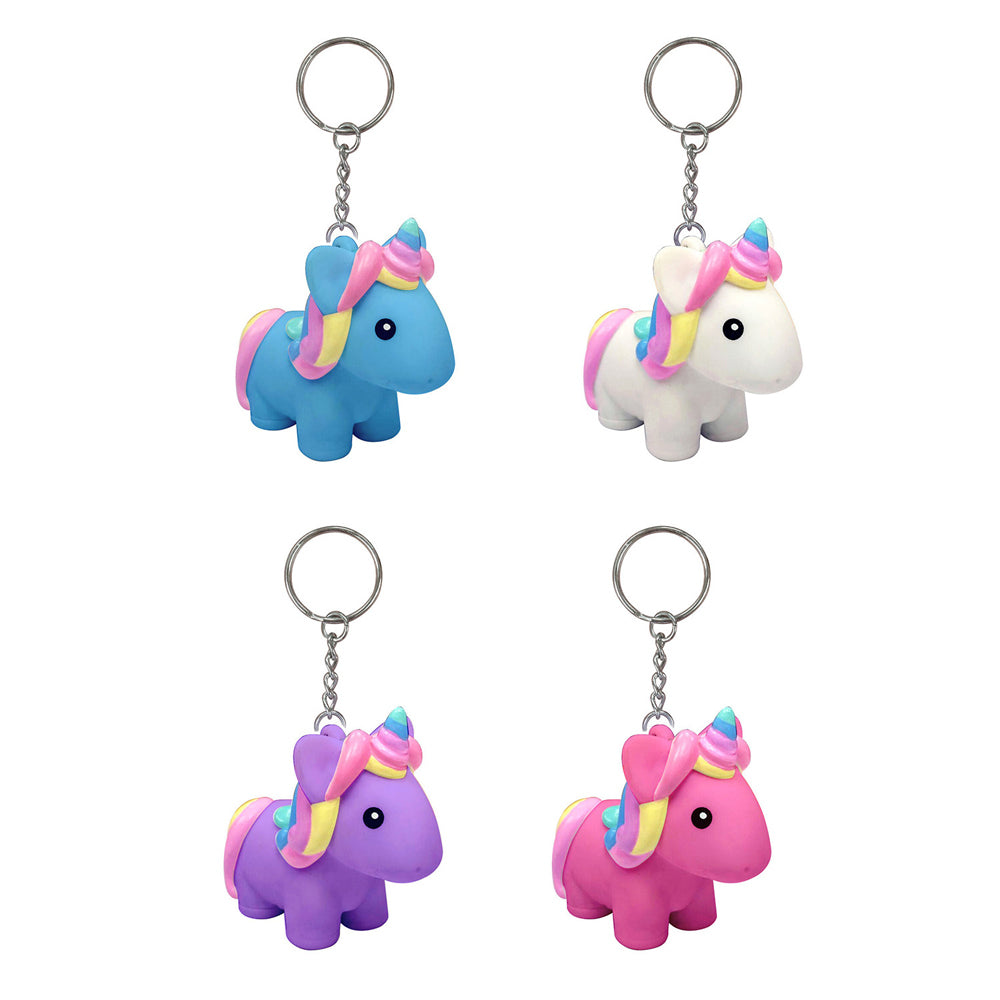3PK Funtime Poopoo Unicorn Squeeze Keyring Assorted 3y+