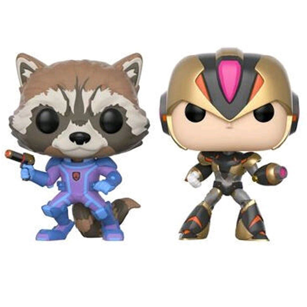 2pc Marvel vs Capcom Infinite Rocket Raccoon vs Mega Man X Pop Vinyl