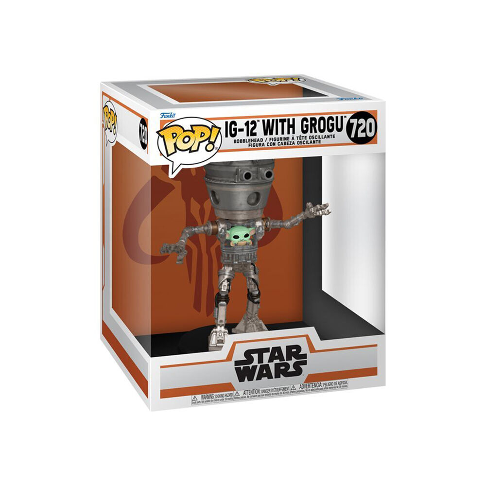 Star Wars IG-12 w/ Grogu Deluxe Pop! Action Figure Toy