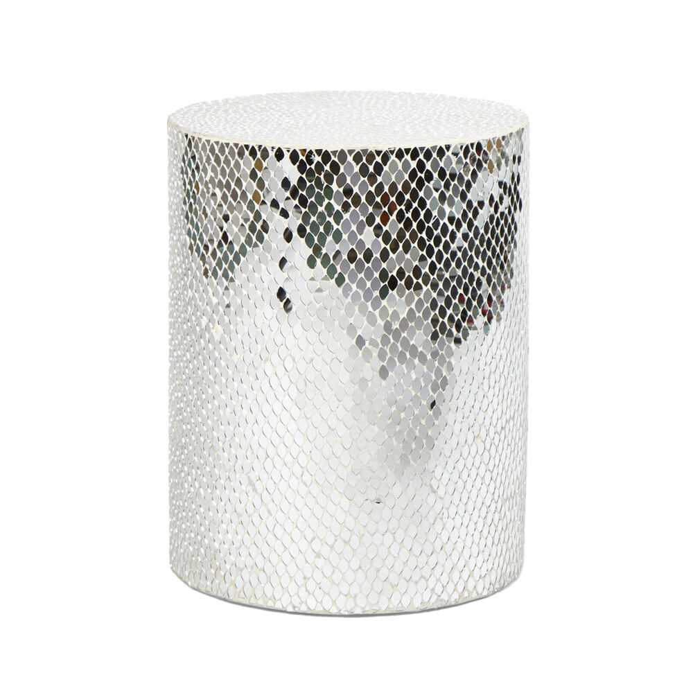 Belle Pippa Mirror Indoor Side Table 35x45cm - Silver