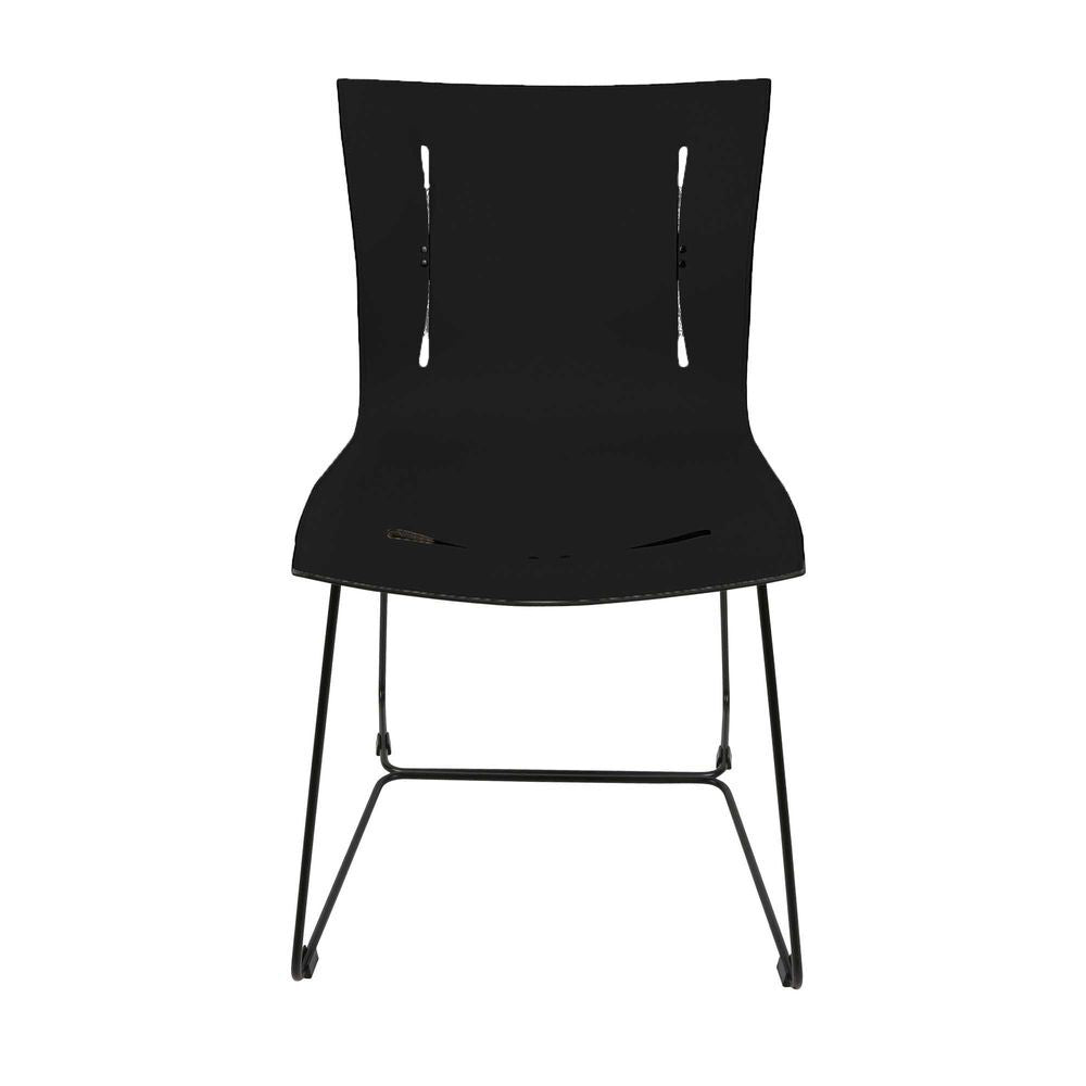 Belle Hurst Iron Dining Chair Living Room Furniture 59x83cm - Black