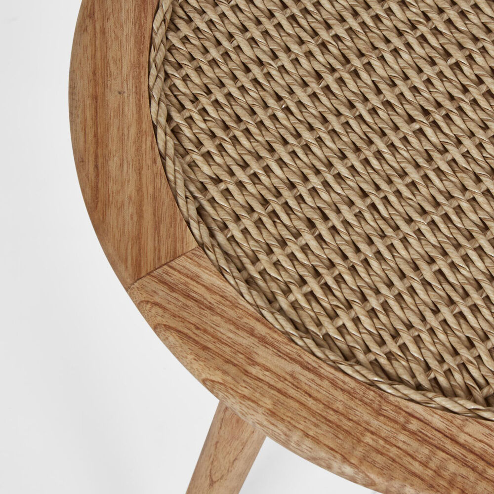 Belle Cove Teak & Synthetis Side Table Outdoor 69x82cm - Natural