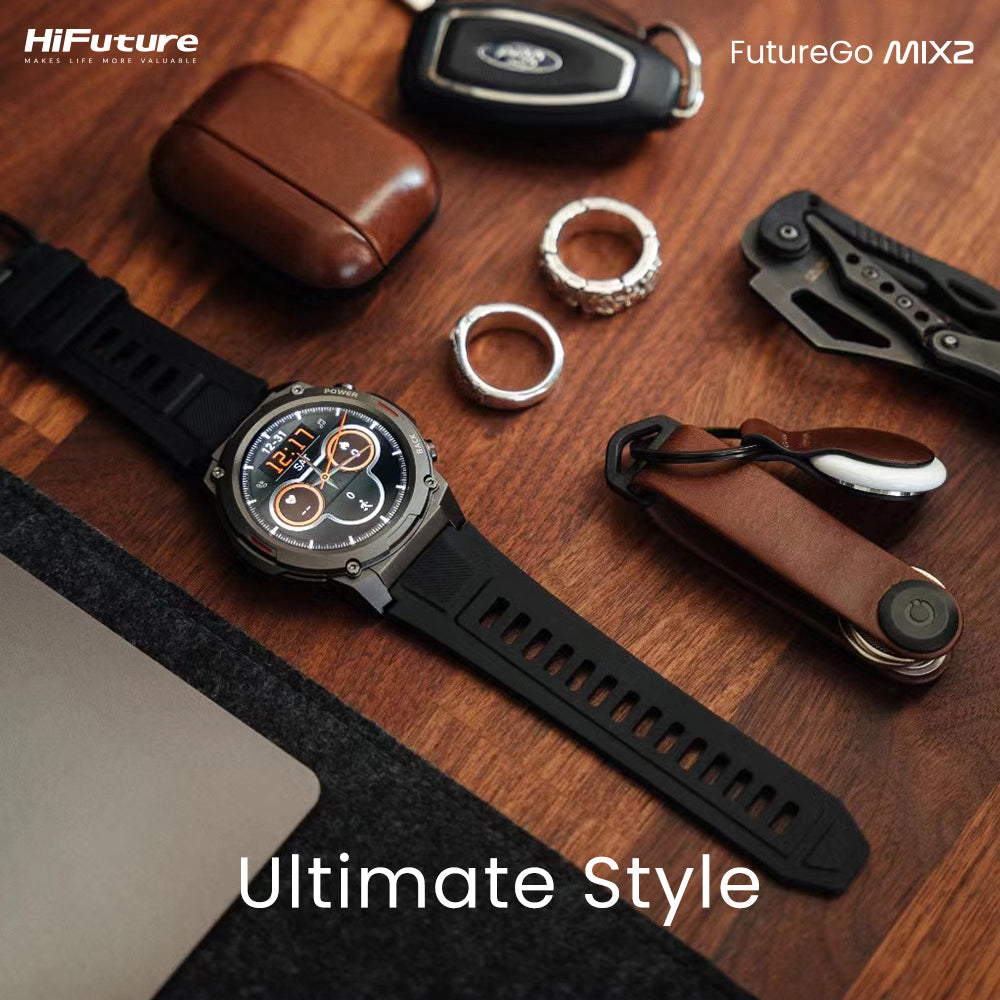 HiFuture FutureGo Mix2 AMOLED Smartwatch For Android-8/iOS-12 Raven Black