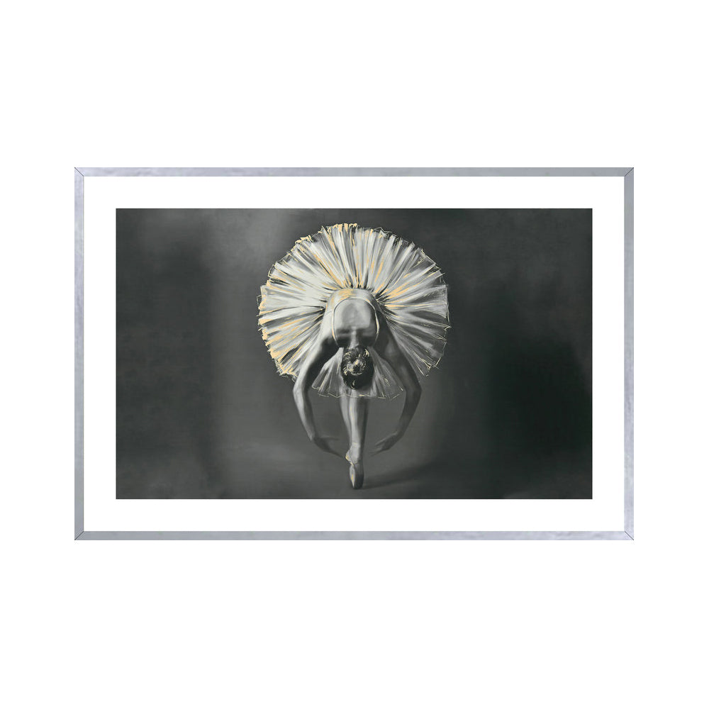 Ballerina Dancing Framed Print Home Decor Rectangle 40x60cm Glass/Plastic