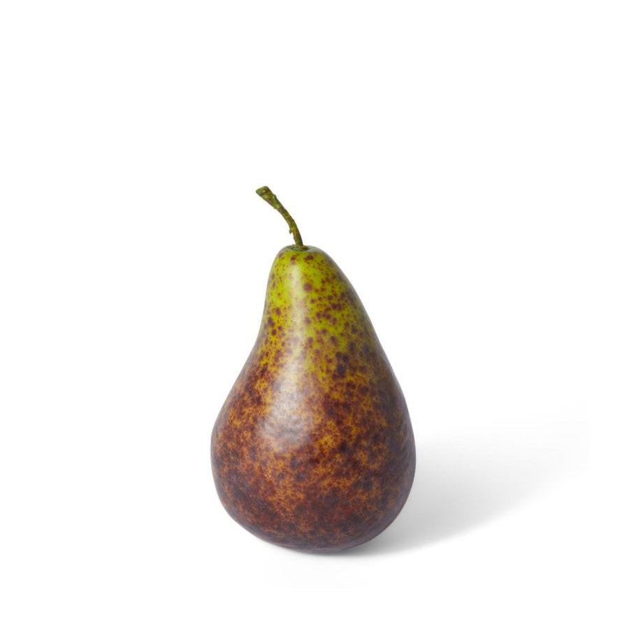 3PK E Style 13cm Plastic Pear Bartlet Fruit Ornament - Brown