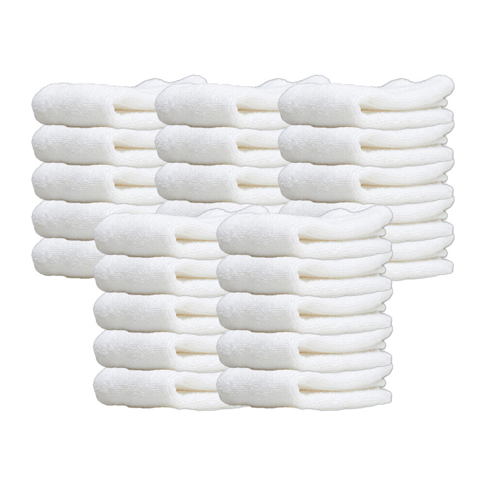 25PK Jason Commercial J-Dry Supreme Face Washer 33x33cm - White