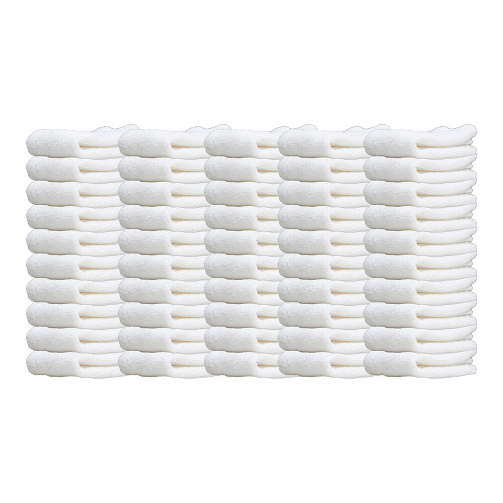 50PK Jason Commercial J-Dry Supreme Face Washer 33x33cm - White