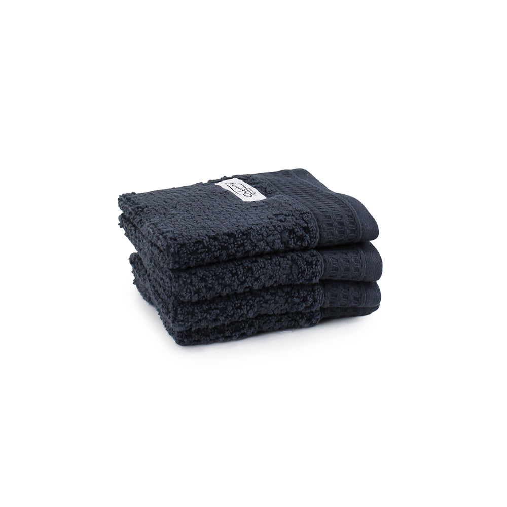 8pc Onkaparinga 30x30cm Avalon Face Washer 550GSM Midnight