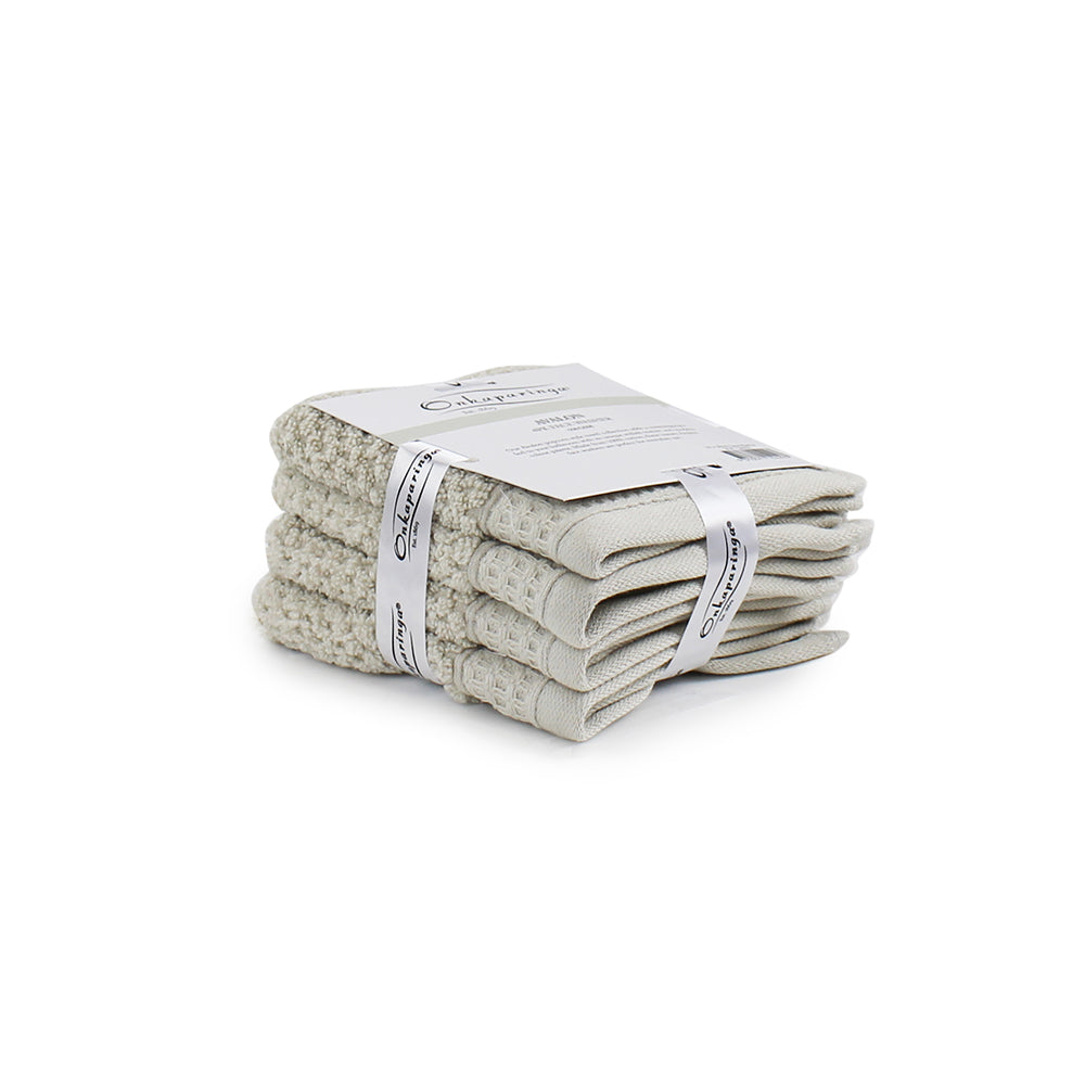 8pc Onkaparinga 30x30cm Avalon Face Washer 550GSM Soft Sand