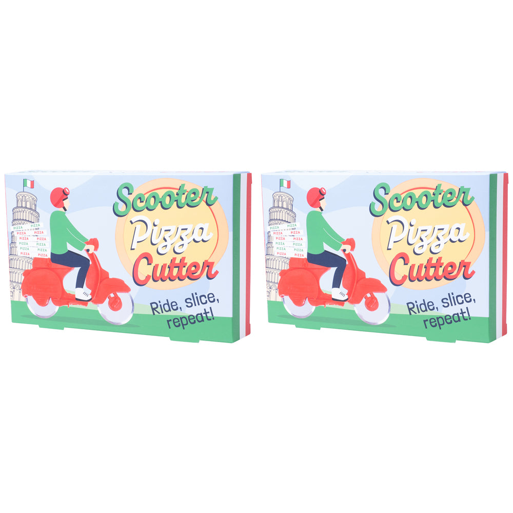 2PK Fizz Creations Scooter Pizza Wheel Cutter/Slicer - Red