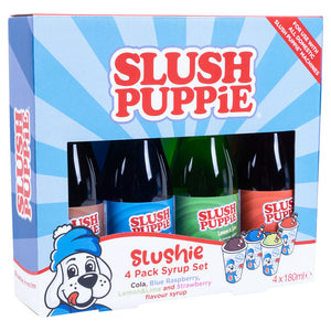 4pc Fizz Creations Slush Puppie Syrup Set Raspberry/Strawberry