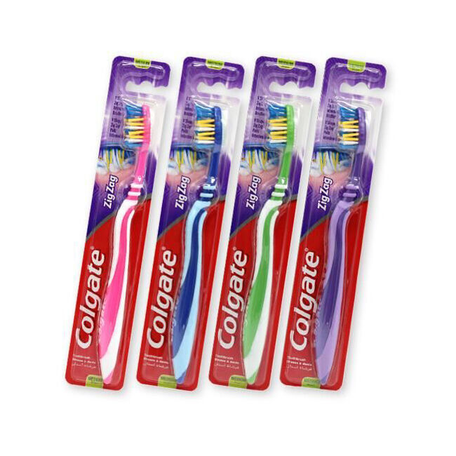 24PK Colgate Zig Zag Interdental Toothbrush Medium Assorted Teeth Care
