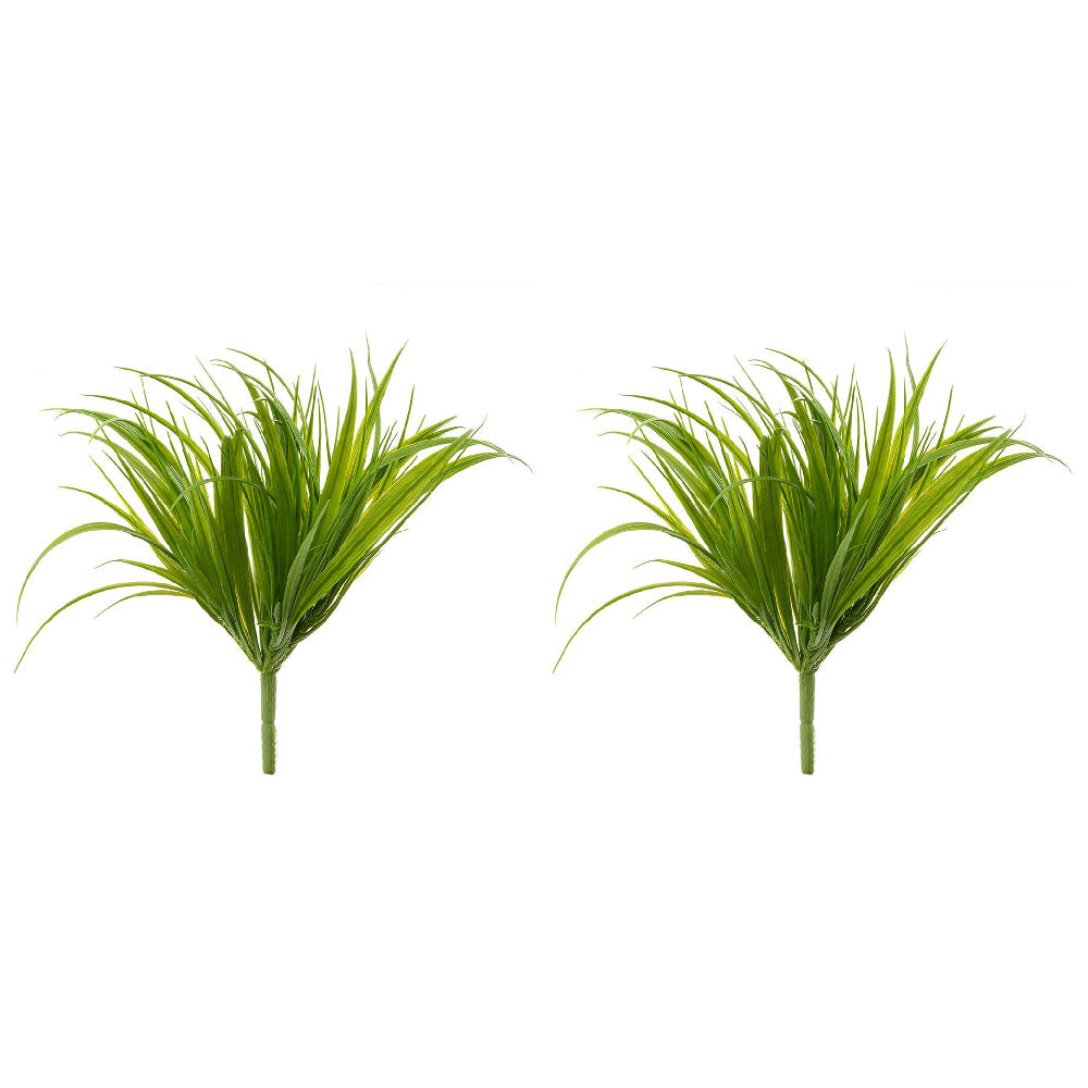 2PK Belle Grass 30cm Plastic Artificial Plant Home Decor - Green