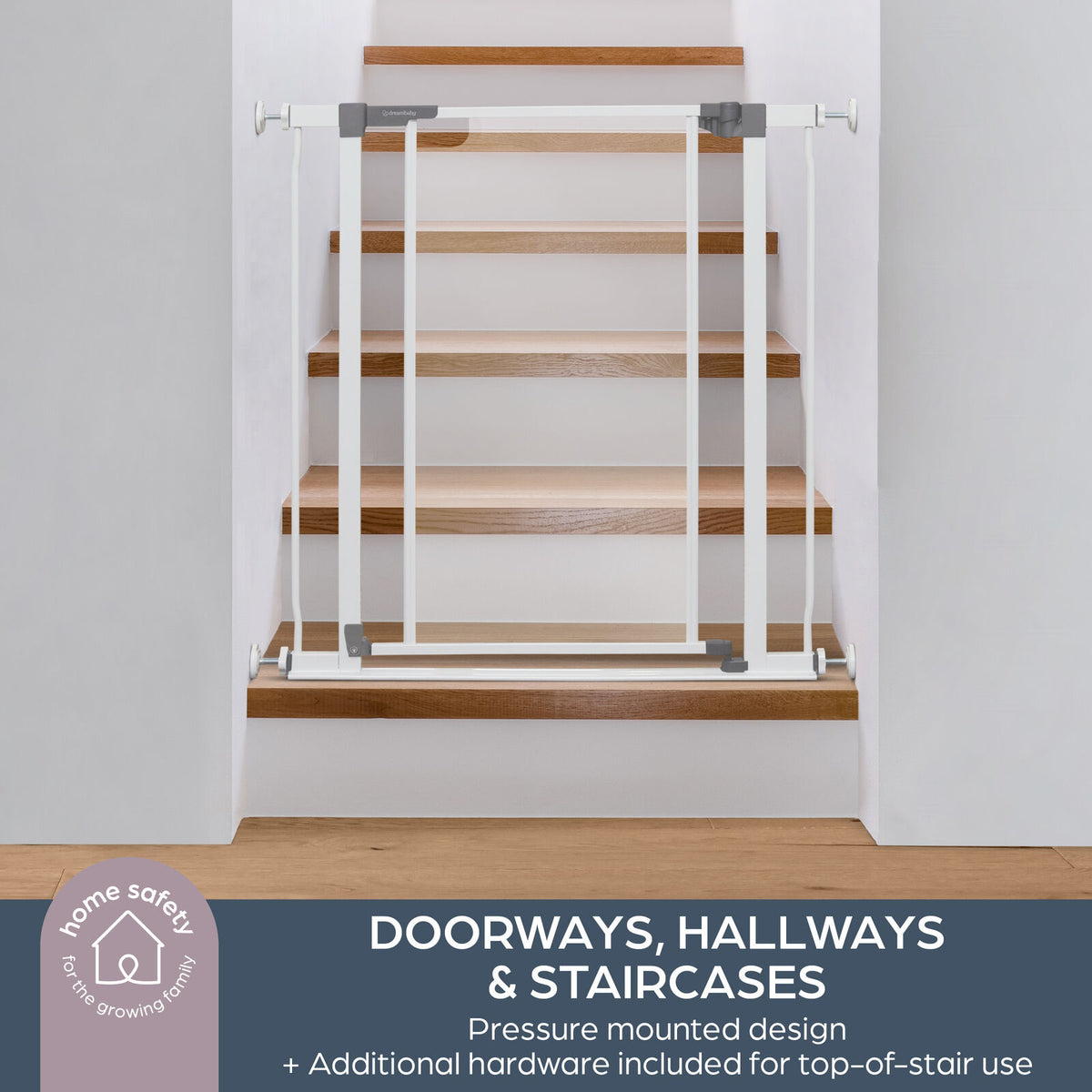 Dreambaby Peek-A-Boo Clear View Security Gate 76cm - White
