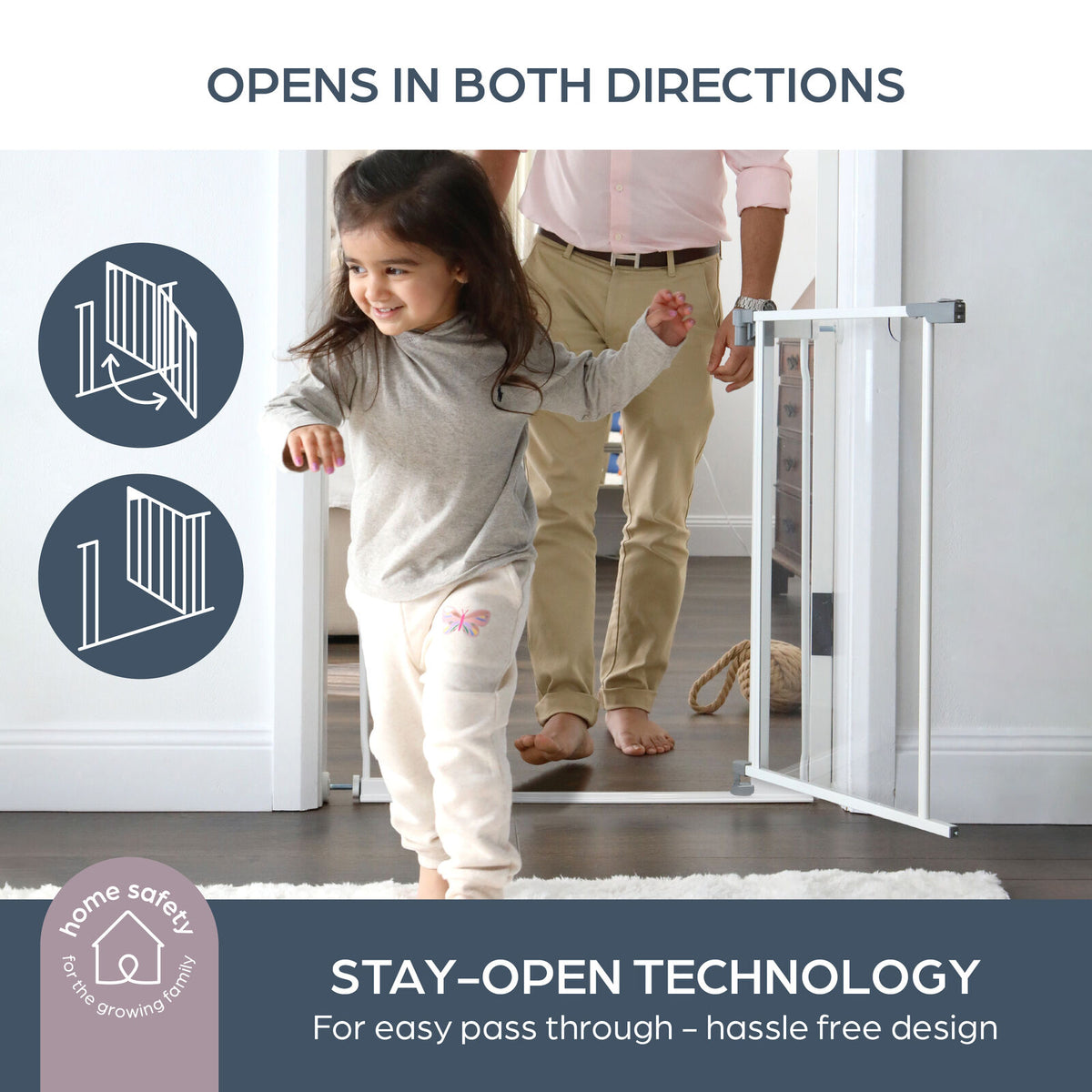 Dreambaby Peek-A-Boo Clear View Security Gate 76cm - White