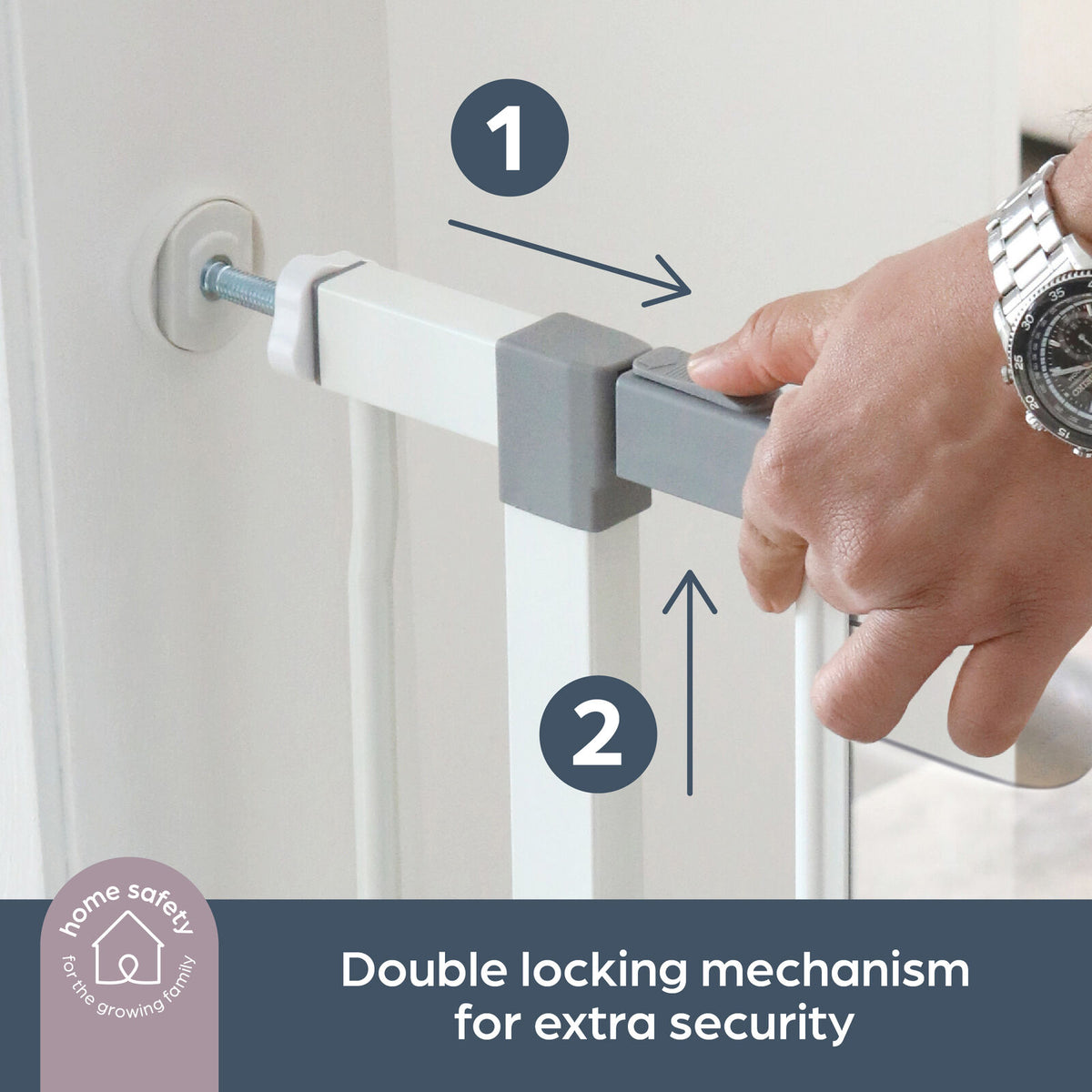 Dreambaby Peek-A-Boo Clear View Security Gate 76cm - White