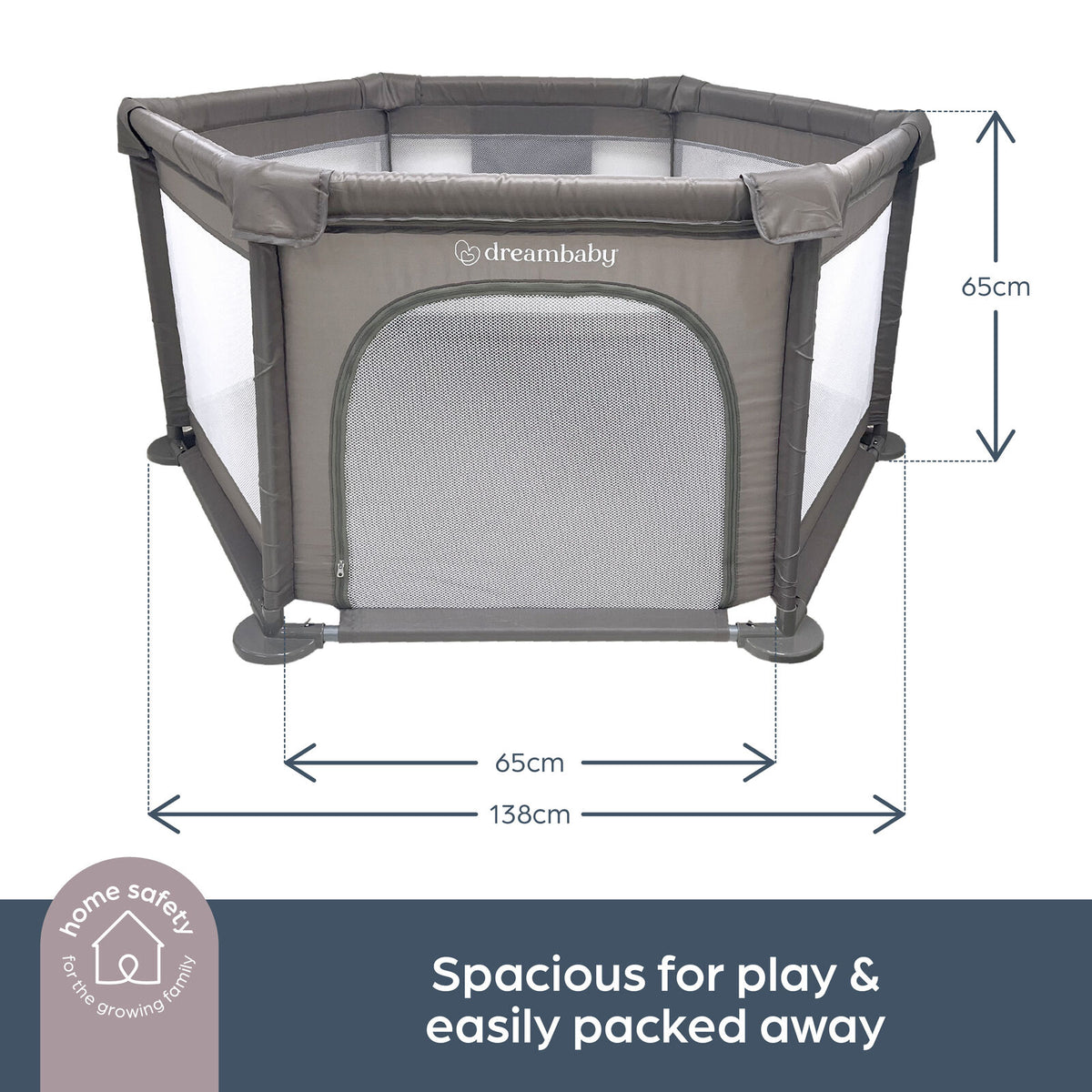 Dreambaby Explore Playpen Baby/Child Safety Gate - Taupe