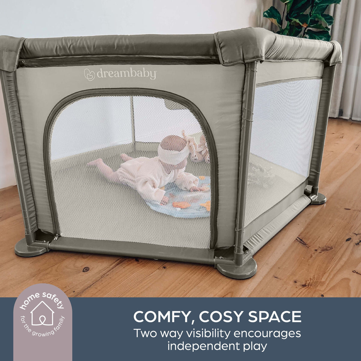 Dreambaby Explore Playpen Baby/Child Safety Gate - Taupe