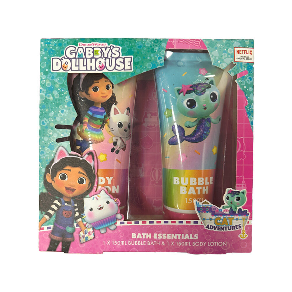 4pc DreamWorks Gabby's Dollhouse Bath Essentials Bubble Bath/Body Lotion