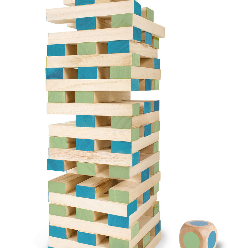 BS Toys Wood Giant Tumble Tower Active Kids Active & Outdoor Toys 20x4.5cm 4y+