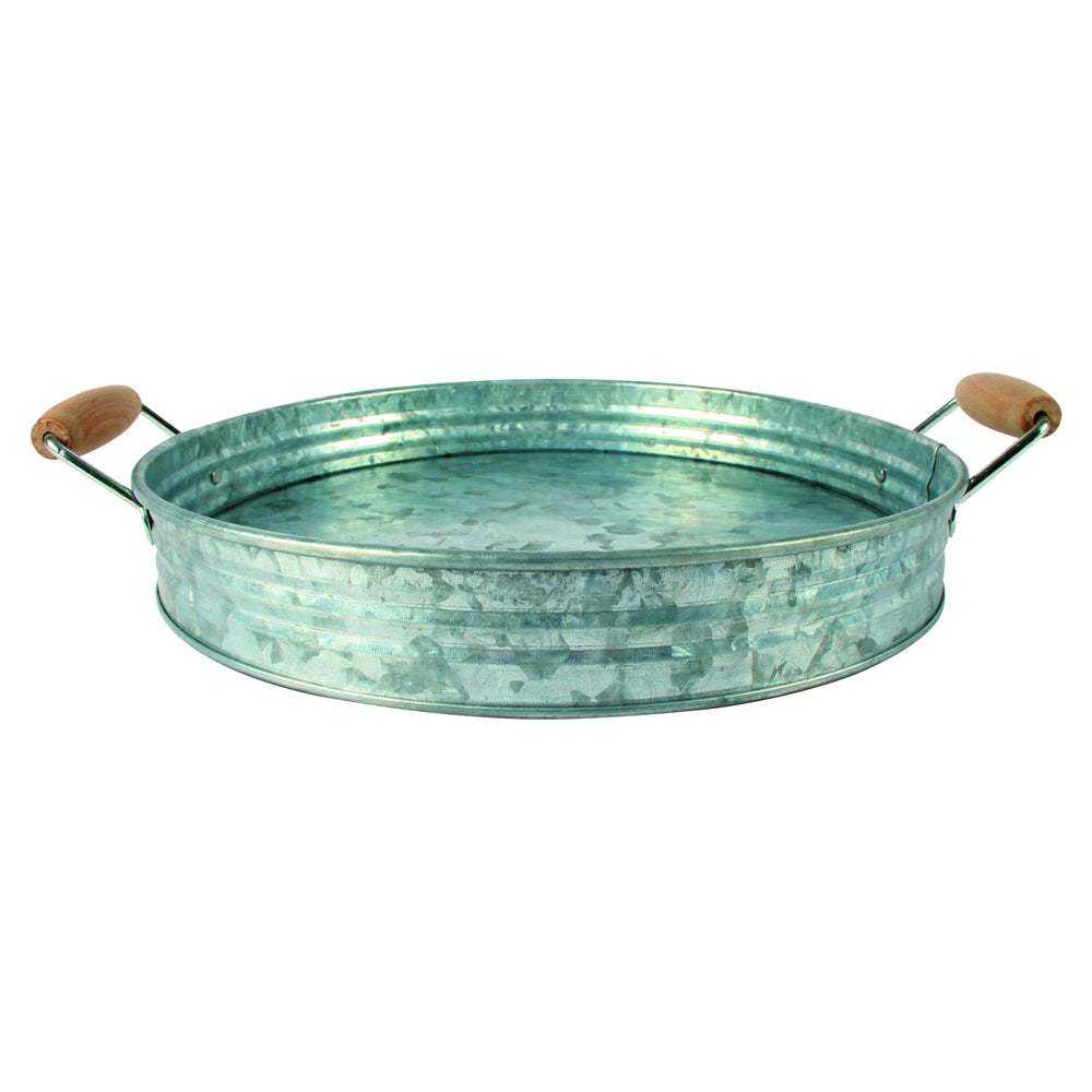 Yard Master 37cm Metal Loke Antiqued w/ Wood Handles - Silver