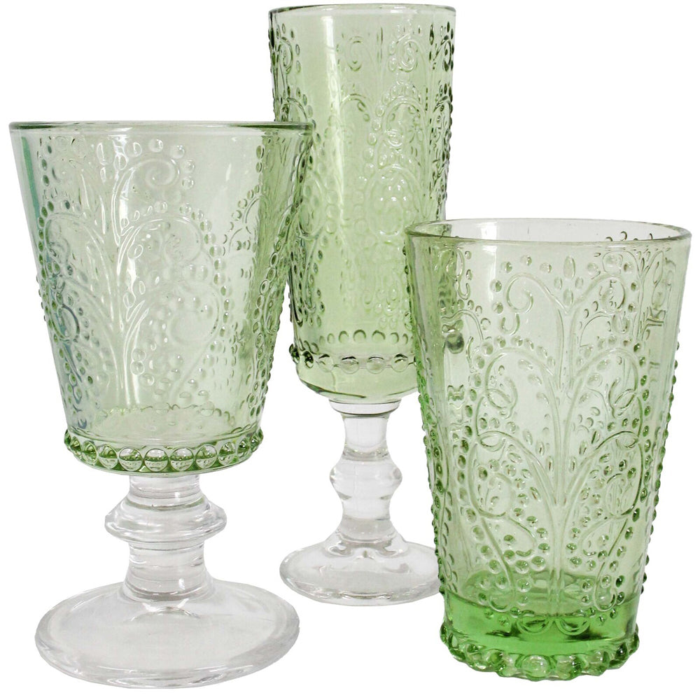 2PK LVD Stemmed 19cm Champagne Flute Glass Drinking Cup - Apple Green