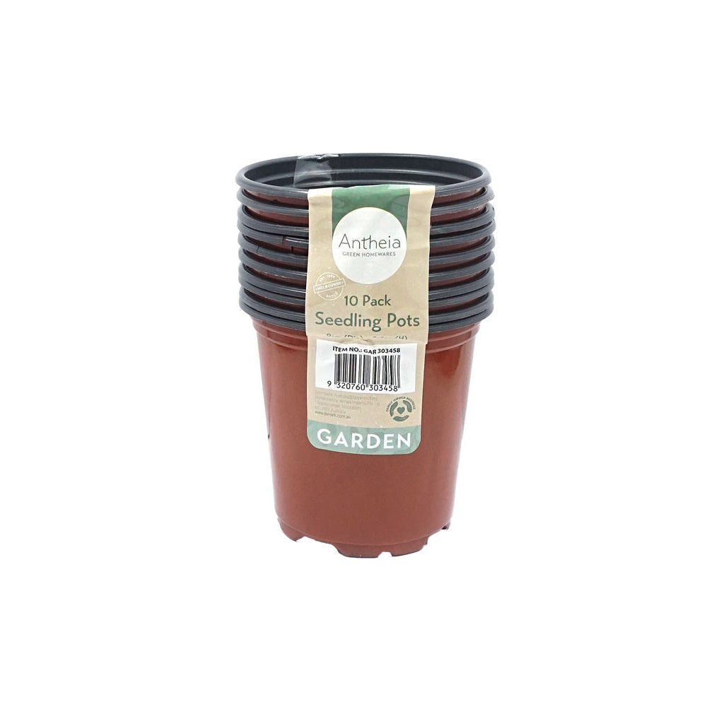 120pc Antheia Green Homewares Soft Plastic Seedling Pot 13x9cm - Brown