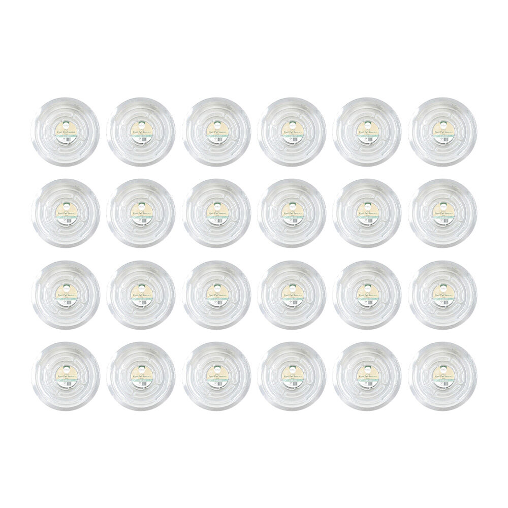 144pc Antheia Green Homewares PET Plant Pot Saucer 15cm - Clear