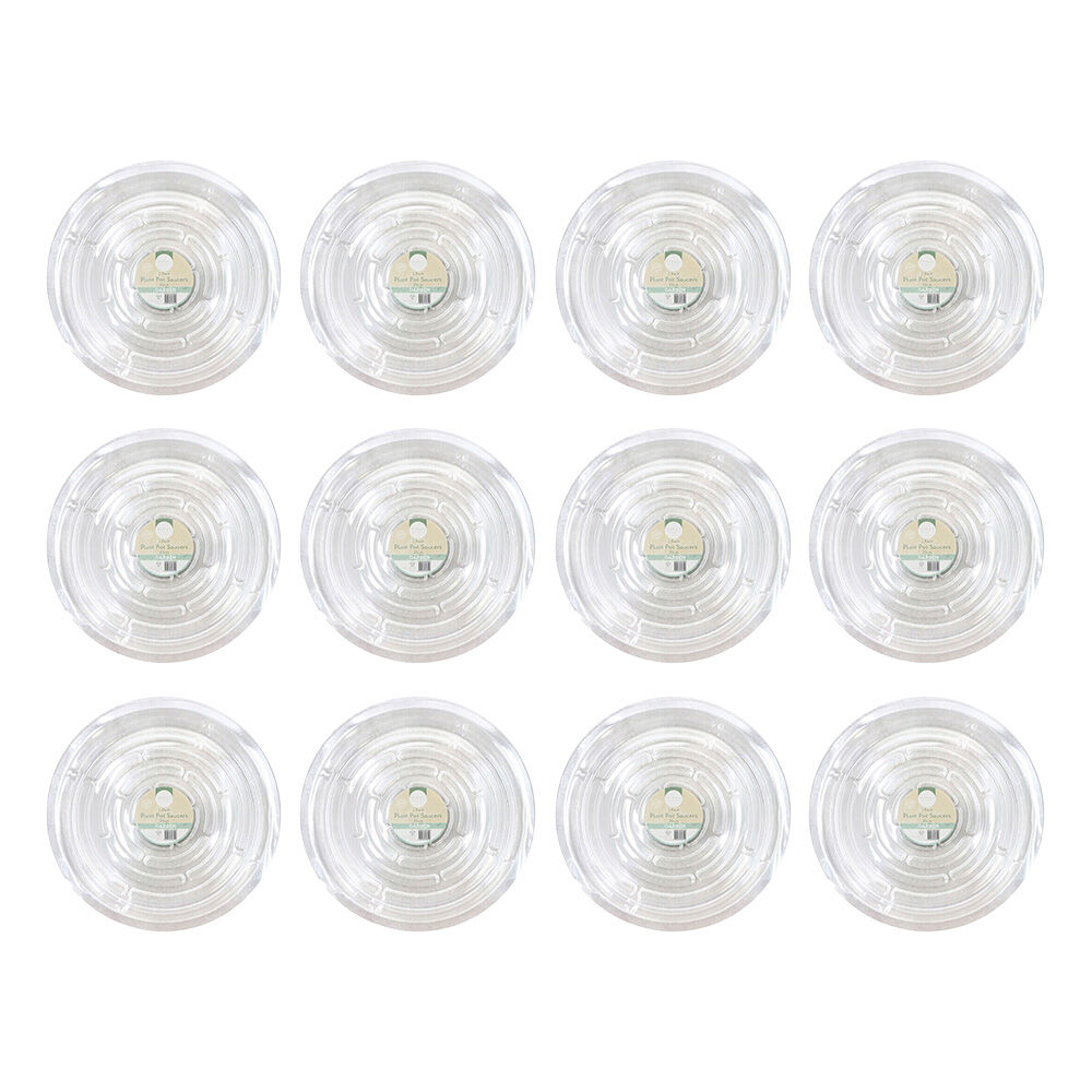 36pc Antheia Green Homewares PET Plant Pot Saucer 25cm - Clear