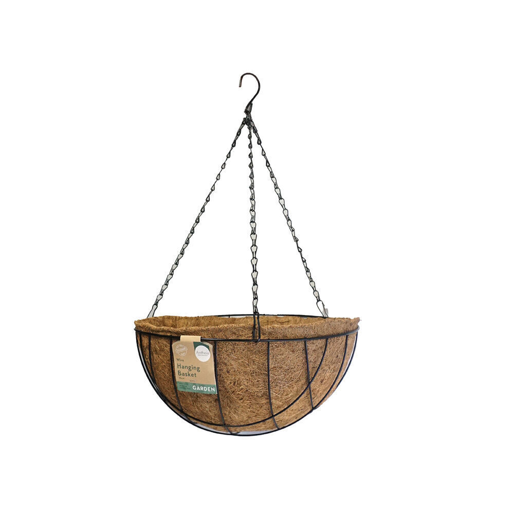 3PK Antheia Green Homewares Coconut Fibre Hanging Basket & Liner 35cm