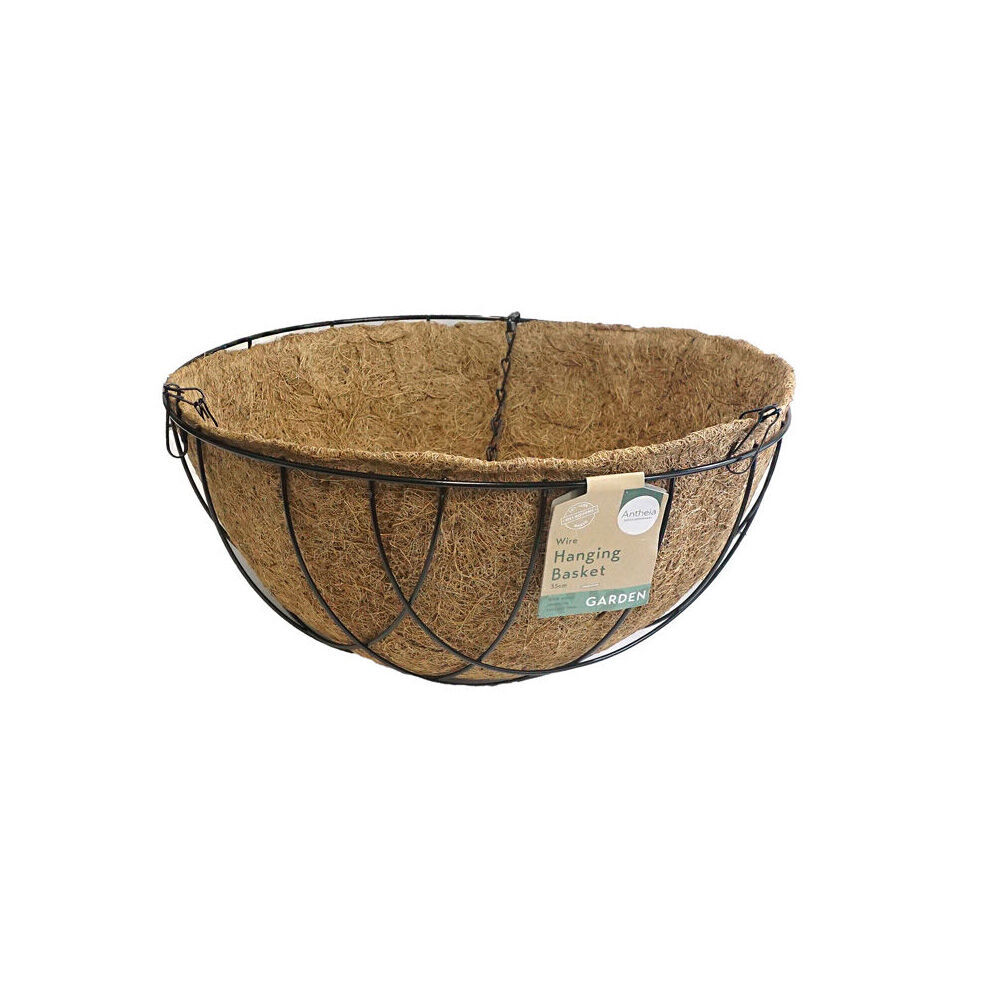 3PK Antheia Green Homewares Coconut Fibre Hanging Basket & Liner 35cm