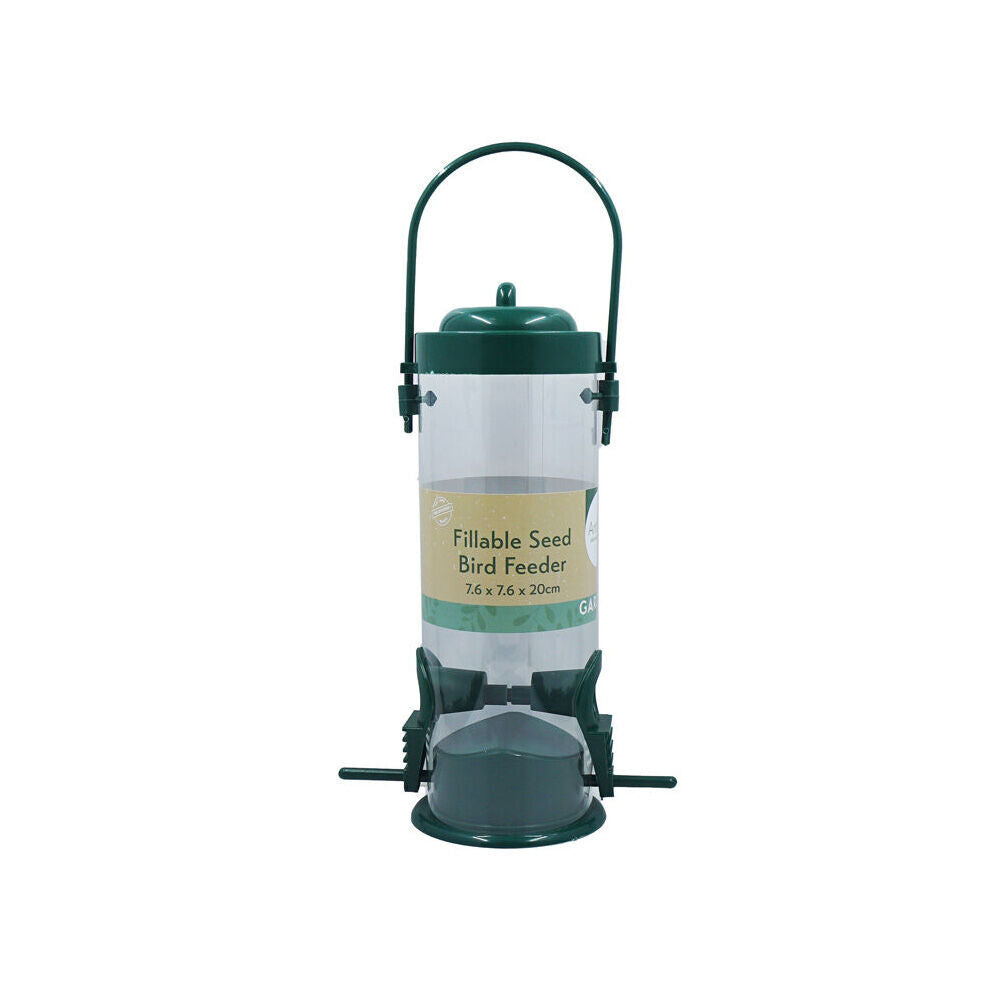 6PK Antheia Green Homewares Fillable Seed Bird Feeder Dark Green 20cm