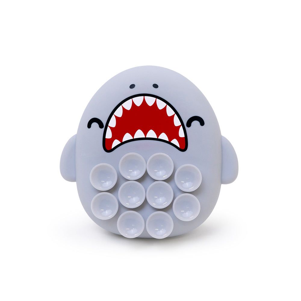 3PK Good Banana Suction Cup Fidget Shark Squeeze Toy 13cm Grey