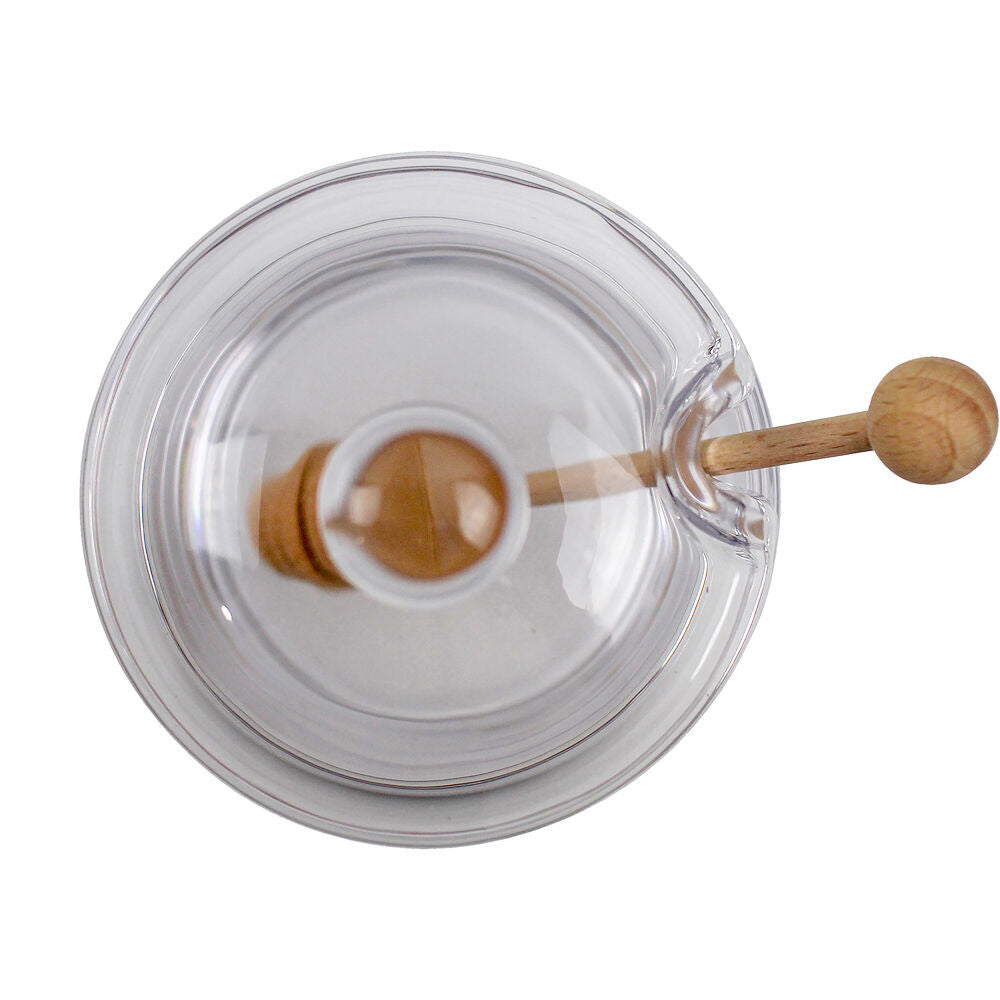2PK NF Living Honey Jar Set Glass 10x10x13cm Solid Clear