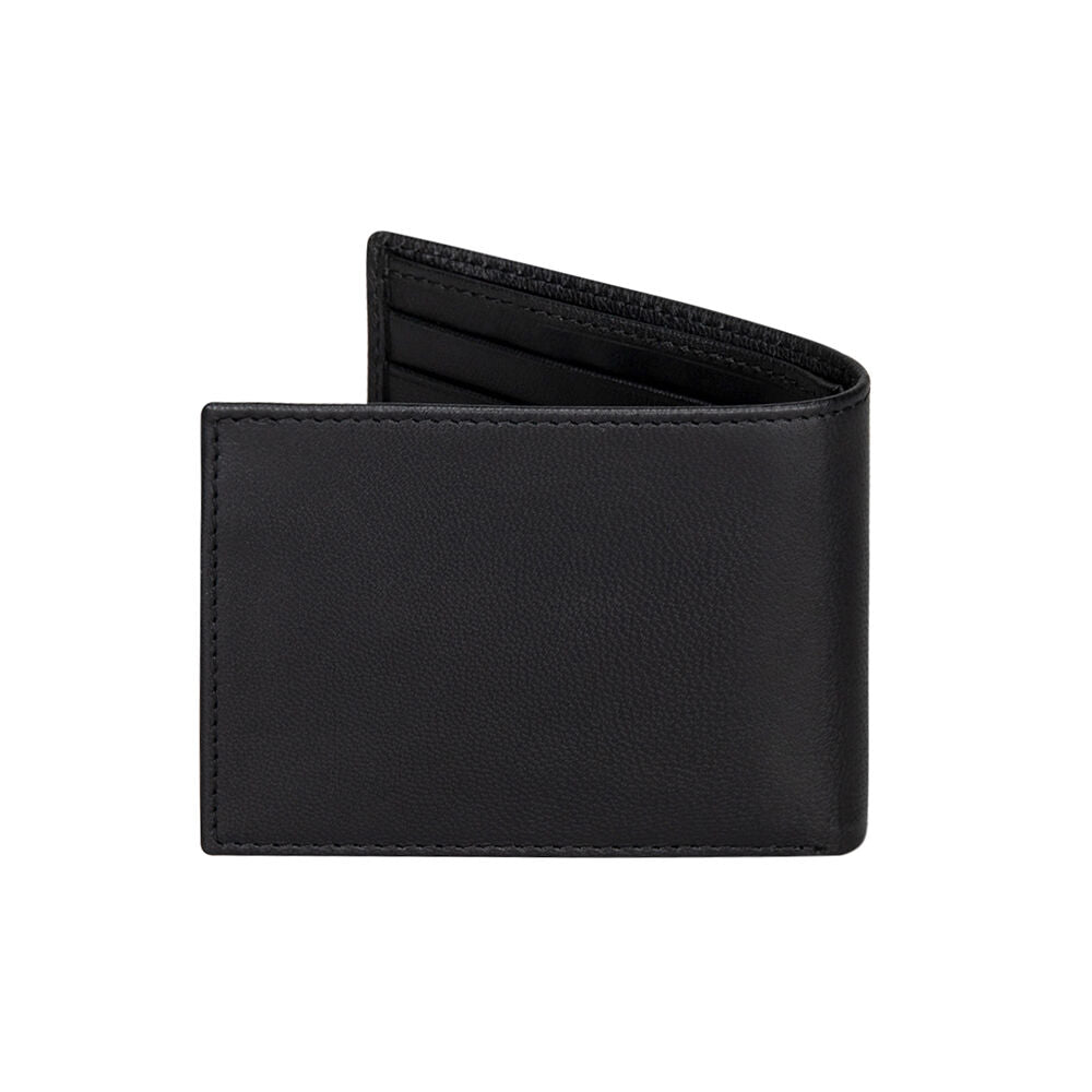 Geoffrey Beene Leather Bi-Fold Wallet w/ Coin Pouch - Black