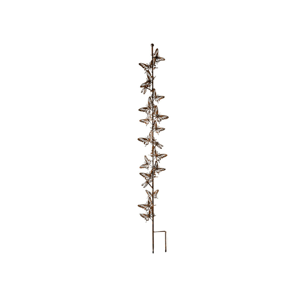 Darlin Butterflies & Dragonflies Garden Stake 121x15cm Matte Rust Finish