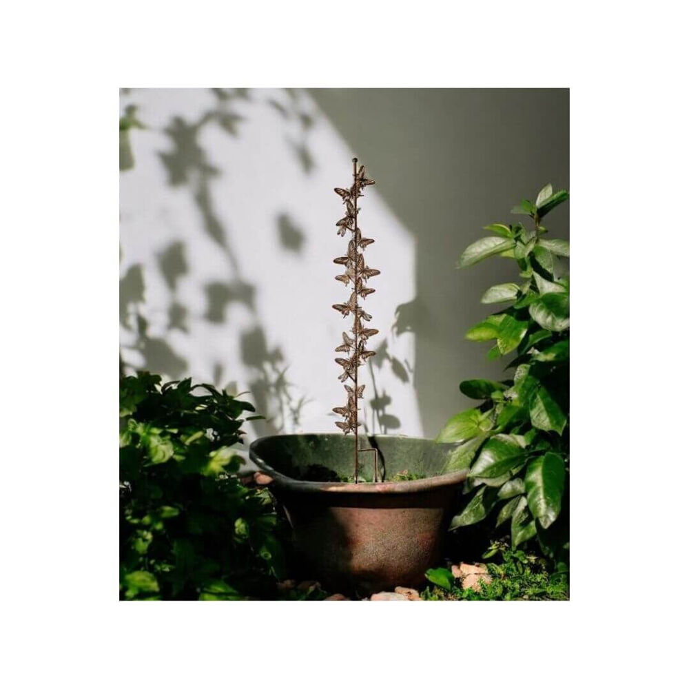 Darlin Butterflies & Dragonflies Garden Stake 121x15cm Matte Rust Finish