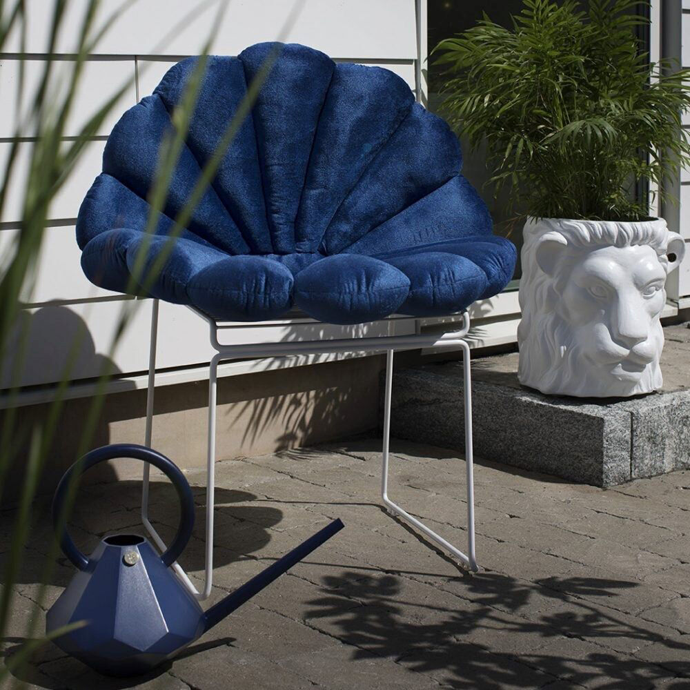 Garden Glory Shell Outdoor/Indoor Cushion For Chairs/Benches - Midnight