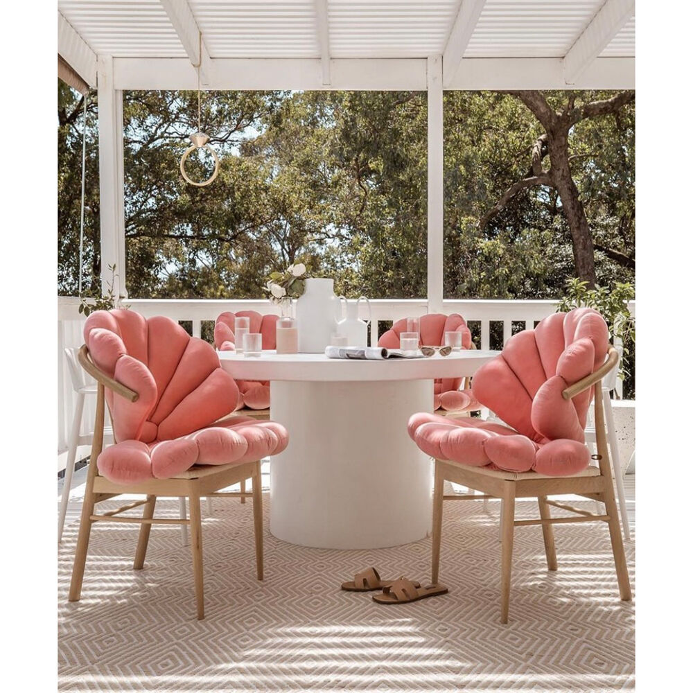 Garden Glory Shell Outdoor/Indoor Cushion For Chairs/Benches - Rose