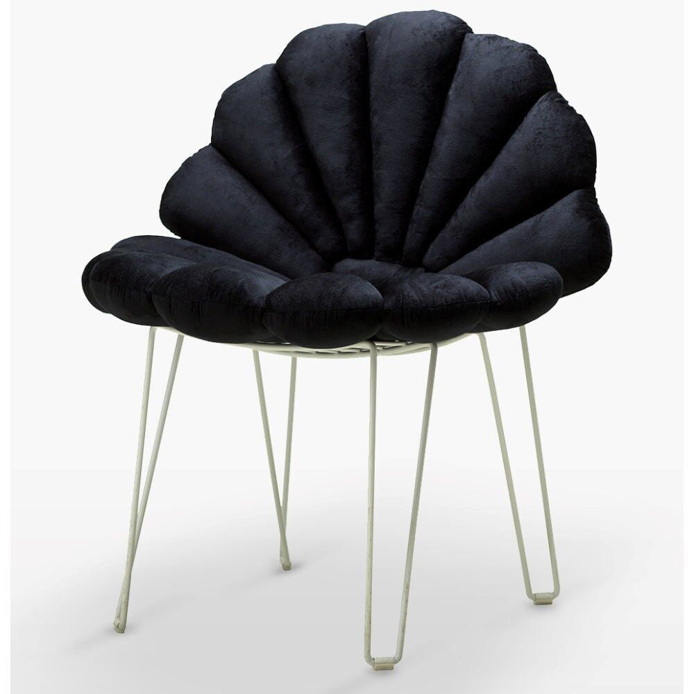 Garden Glory Shell Outdoor/Indoor Cushion For Chairs/Benches - Black