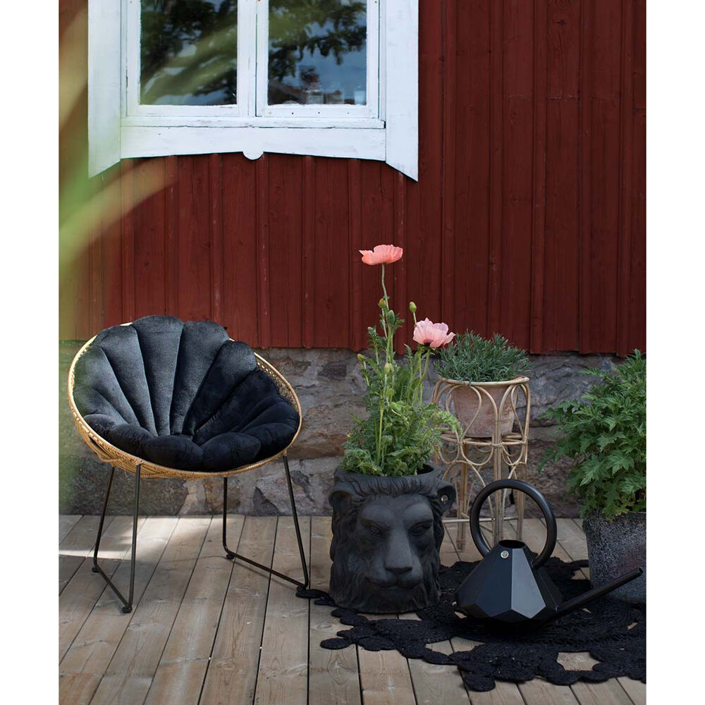 Garden Glory Shell Outdoor/Indoor Cushion For Chairs/Benches - Black