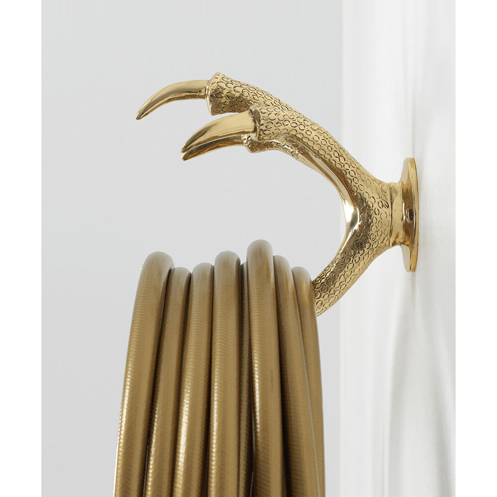 Garden Glory Claw Wall Mount Hose Holder - Gold/Brass