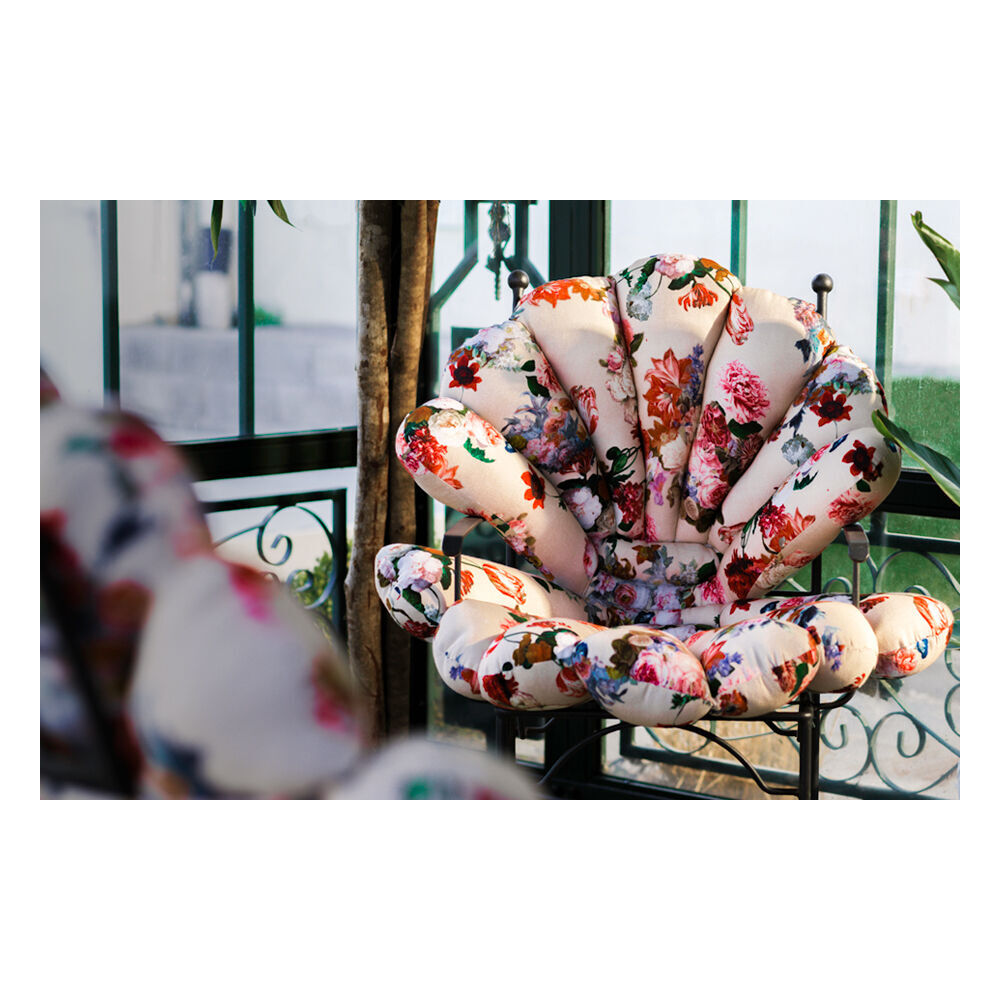 Garden Glory Shell Outdoor/Indoor Cushion For Chairs/Benches - Flower