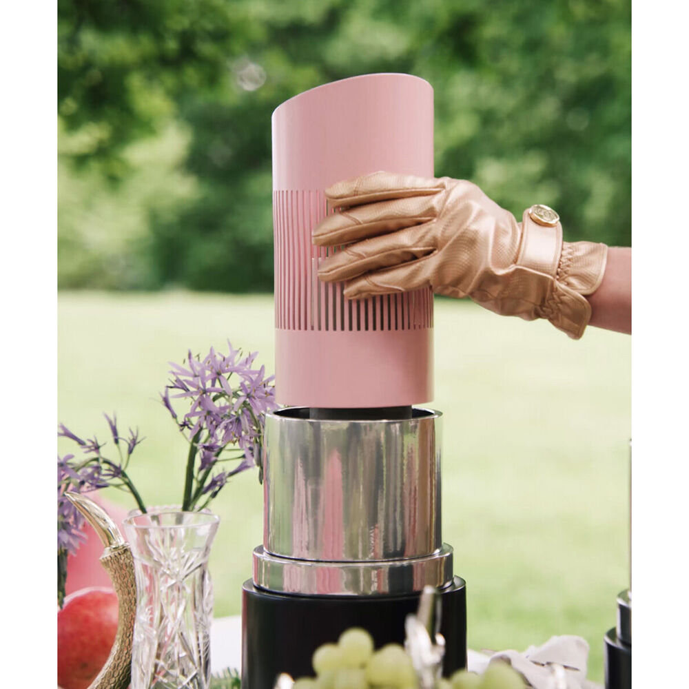 Garden Glory Lipstick Lantern Outdoor Patio Decor Midi - Pink/Silver