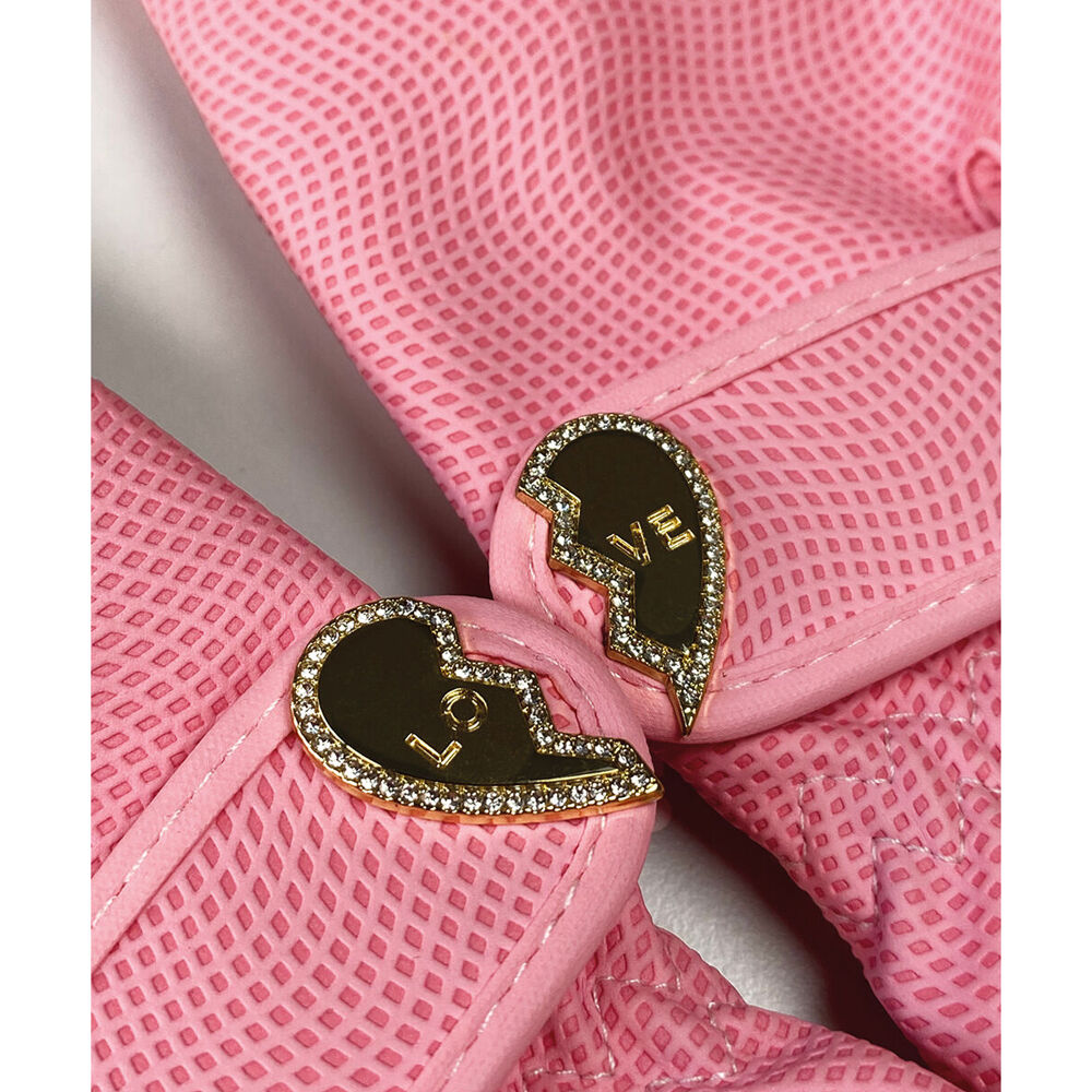 Garden Glory Gardening Gloves Synthetic Leather Heart Melting Pink