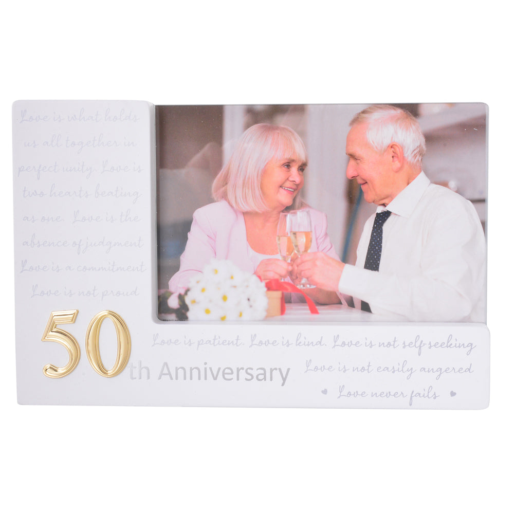 2PK Gibson Gifts 50th Anniversary Frame Home Decor 6x4"
